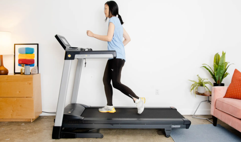Maximize Your Workout with the Best Treadmill: Close-up of treadmill belt during a workout session