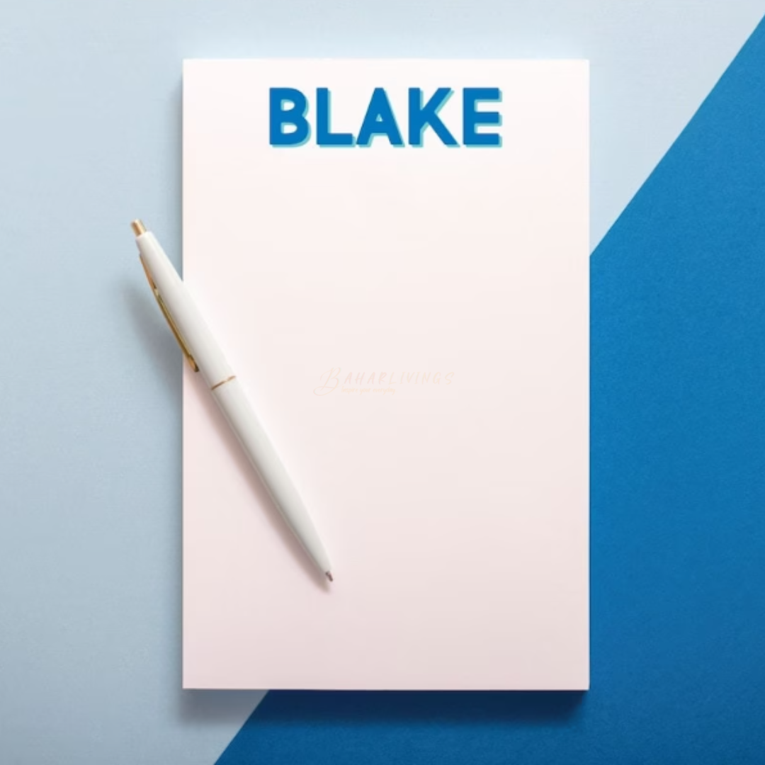 Custom notepad with their name, ideal for jotting down notes and reminders.