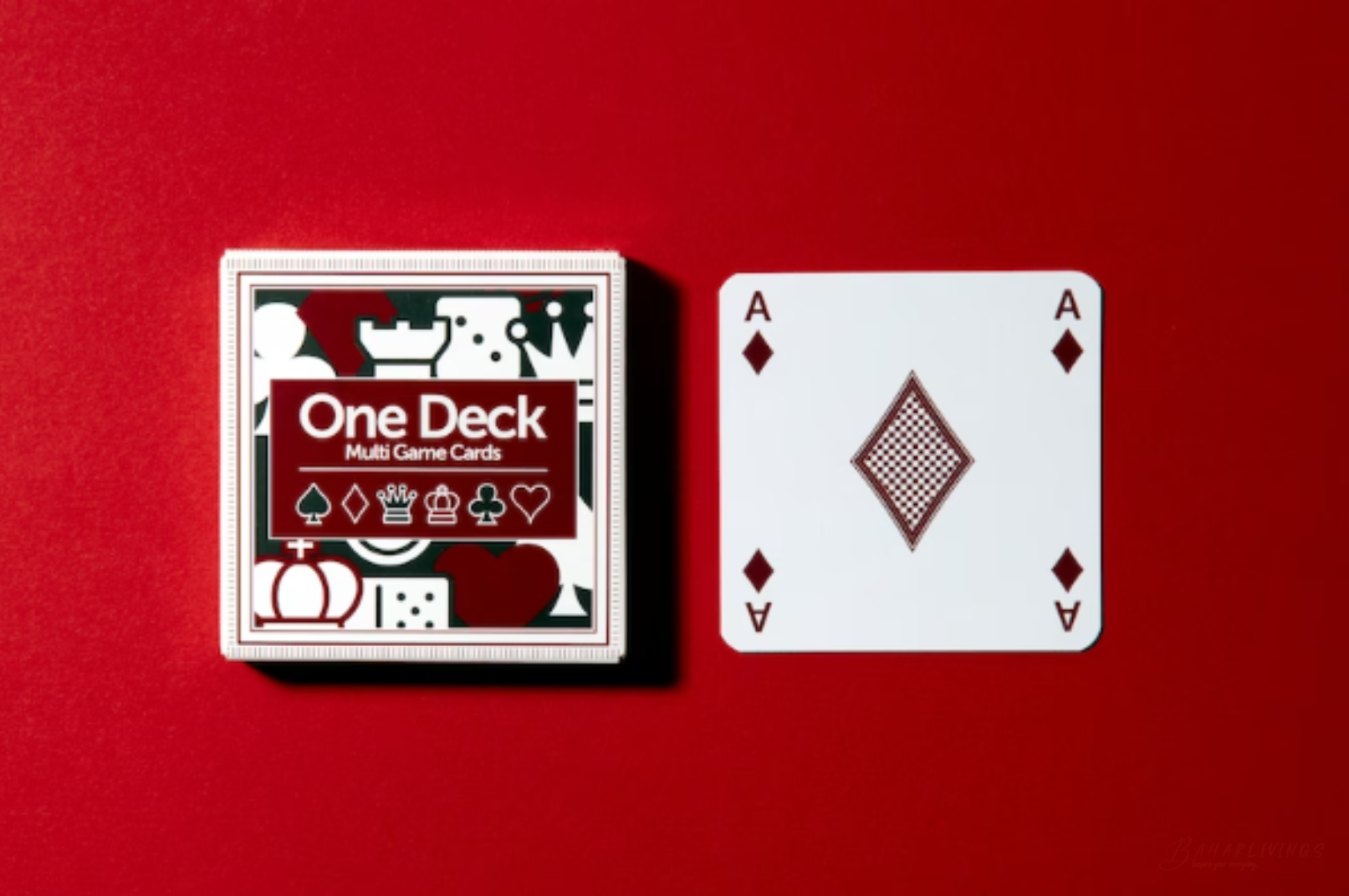 Card deck with symbols for various games, perfect for game nights with friends.