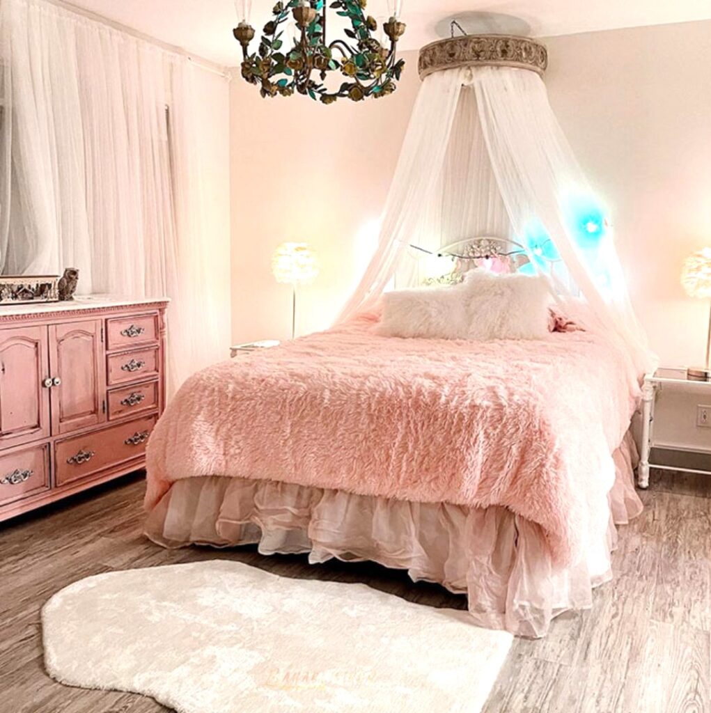 Pink princess master bedroom 