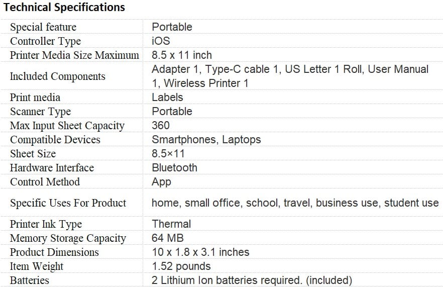 Details of Wireless Portable Printer 3 Details of Wireless Portable Printer 3